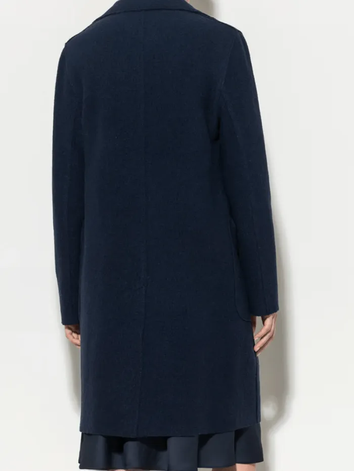 Luisa Cerano Wool Blazer Coat In Midnight Blue 408945 3680 Col 0265