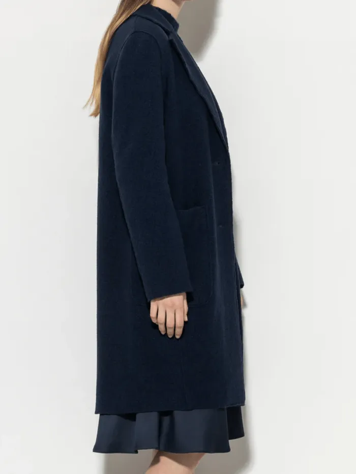 Luisa Cerano Wool Blazer Coat In Midnight Blue 408945 3680 Col 0265