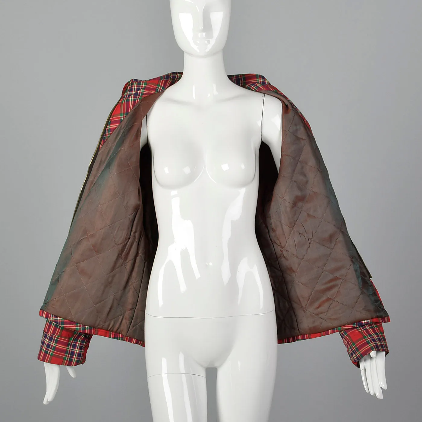 Medium 1940s Red Plaid Jacket