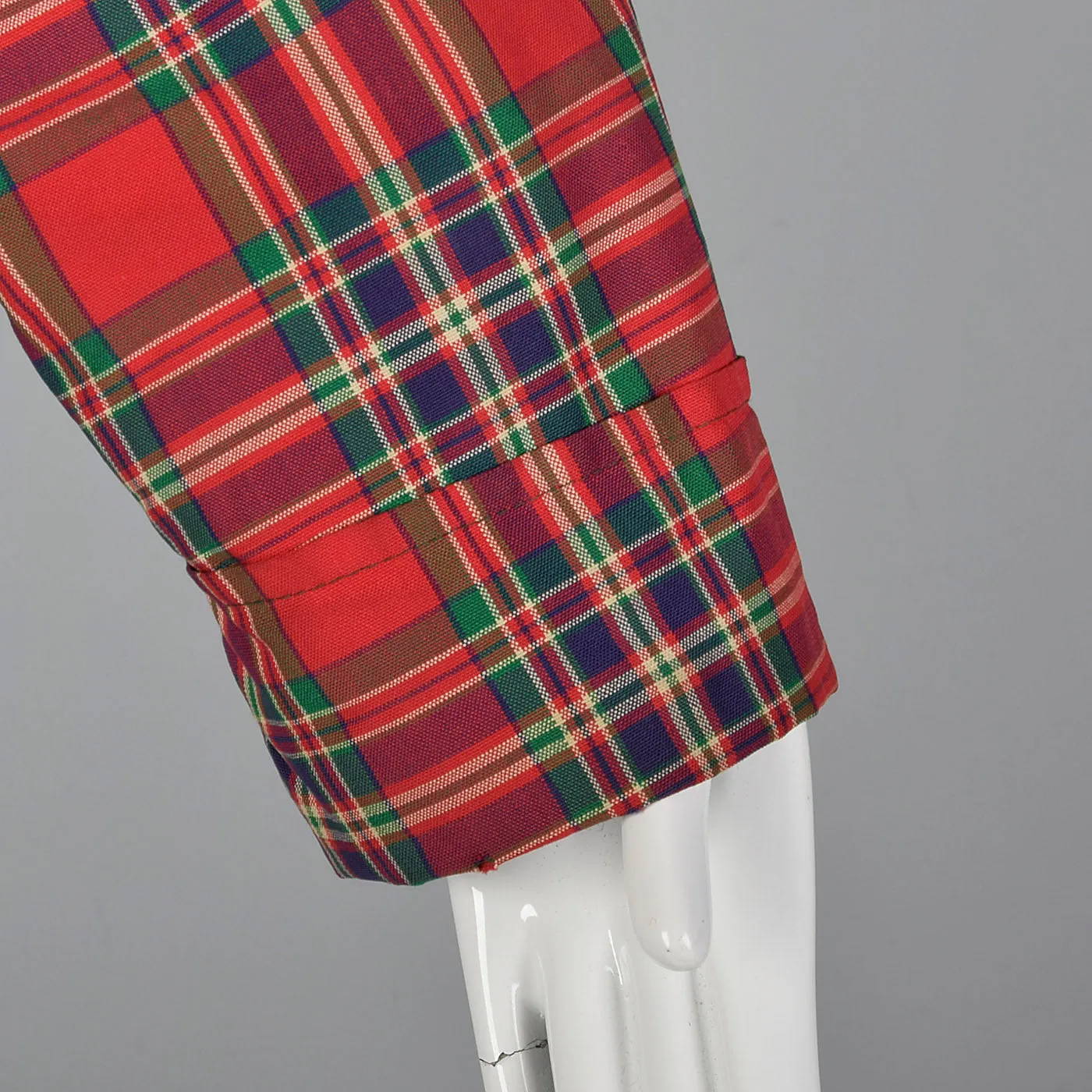 Medium 1940s Red Plaid Jacket