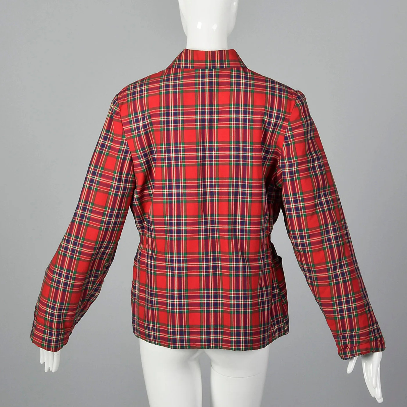 Medium 1940s Red Plaid Jacket