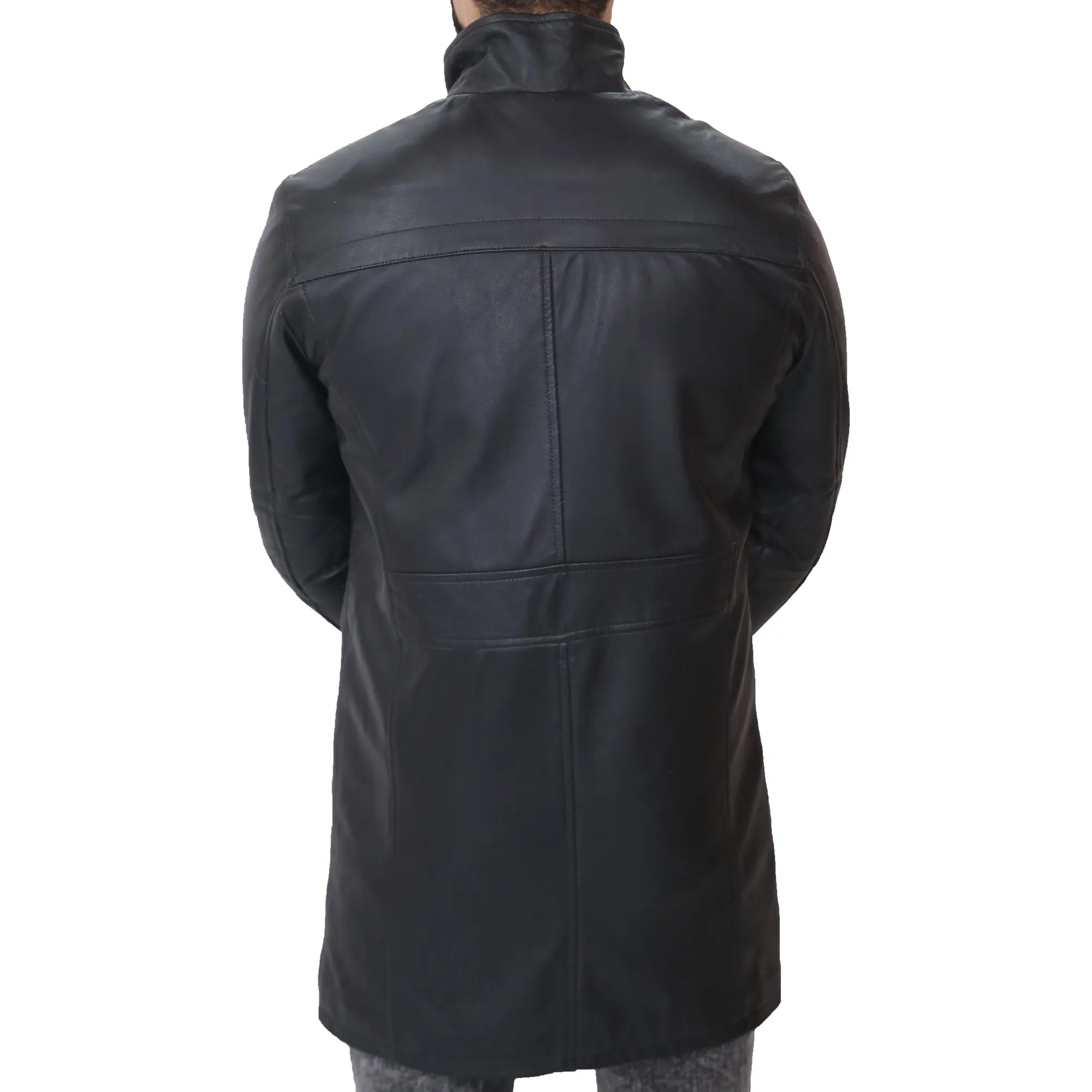 Men's Black Trench Coat