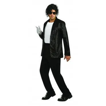 Mens Michael Jackson Deluxe Sequin Billie Jean Jacket