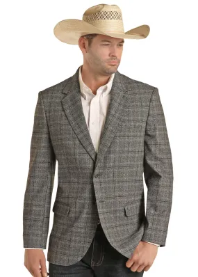 Men's Rock & Roll Charcoal Plaid Sport Coat