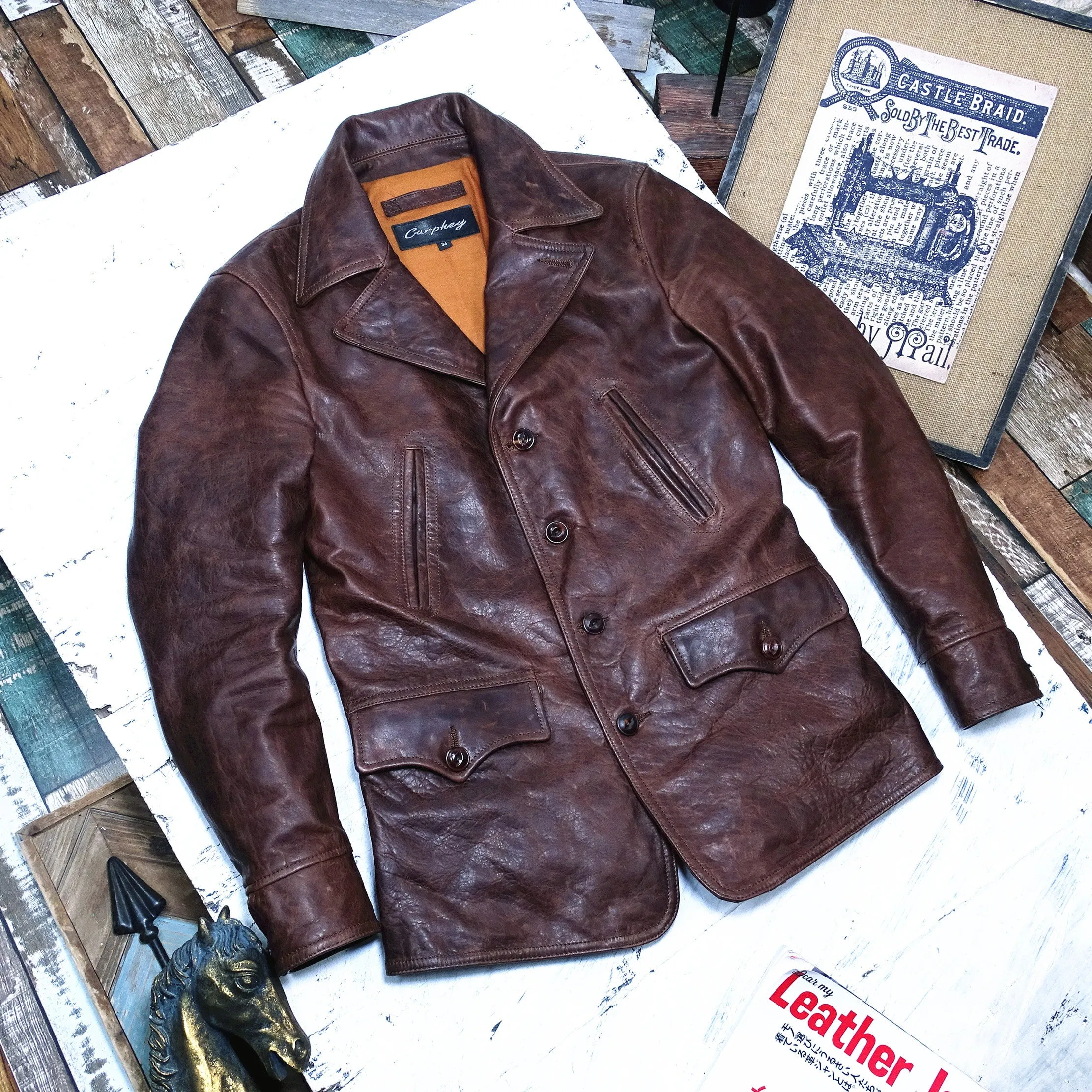 Men's Switchyard Leather Coat