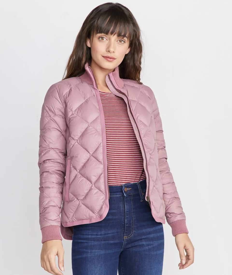 Meredith Puffer Coat in Mauve