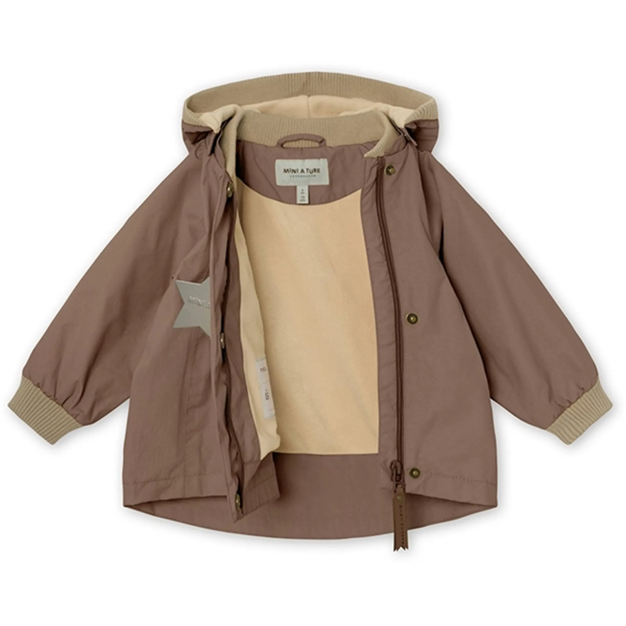 MINI A TURE Wai Spring Jacket w/Fleece Lining Brownie