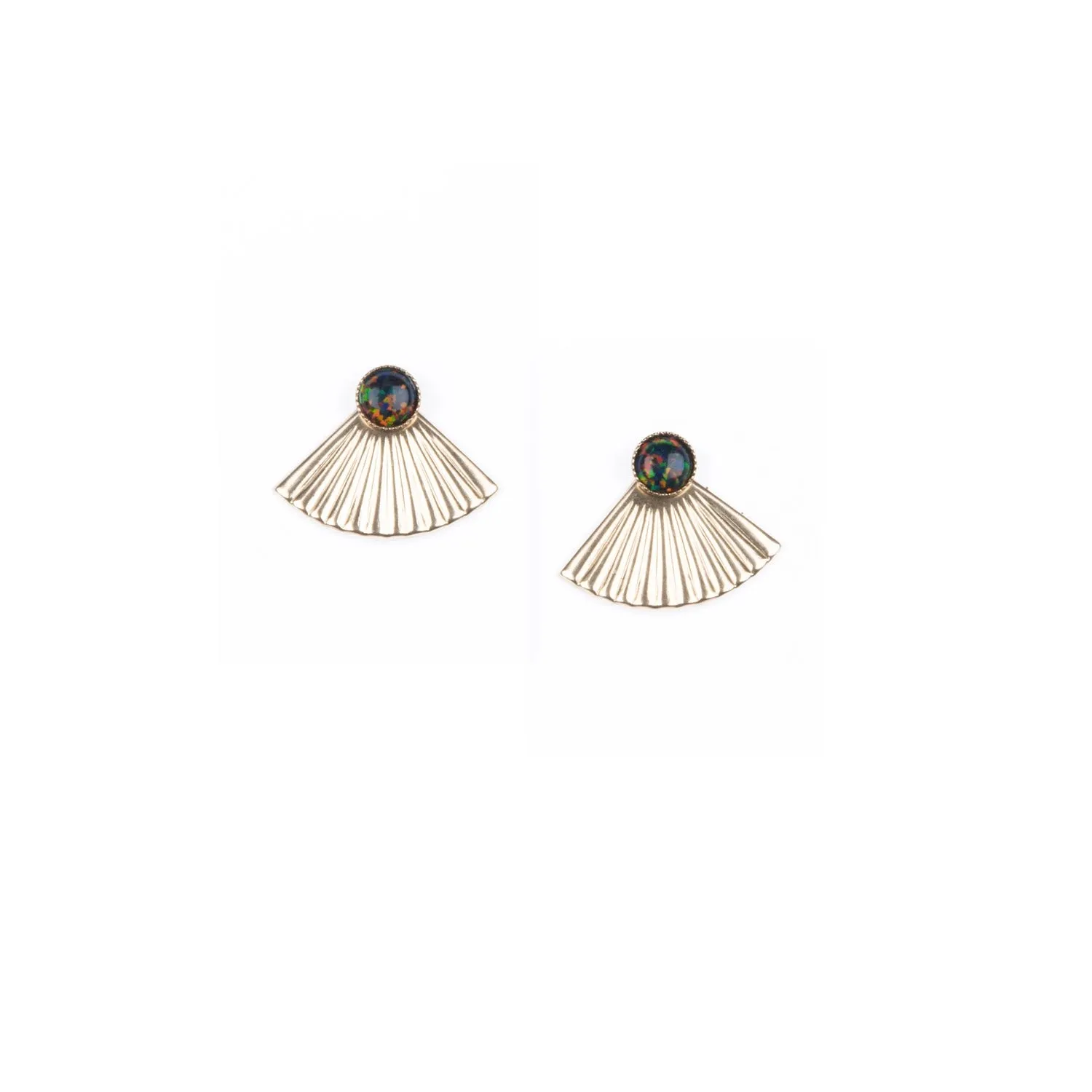 Mini Pleat Jacket Earrings