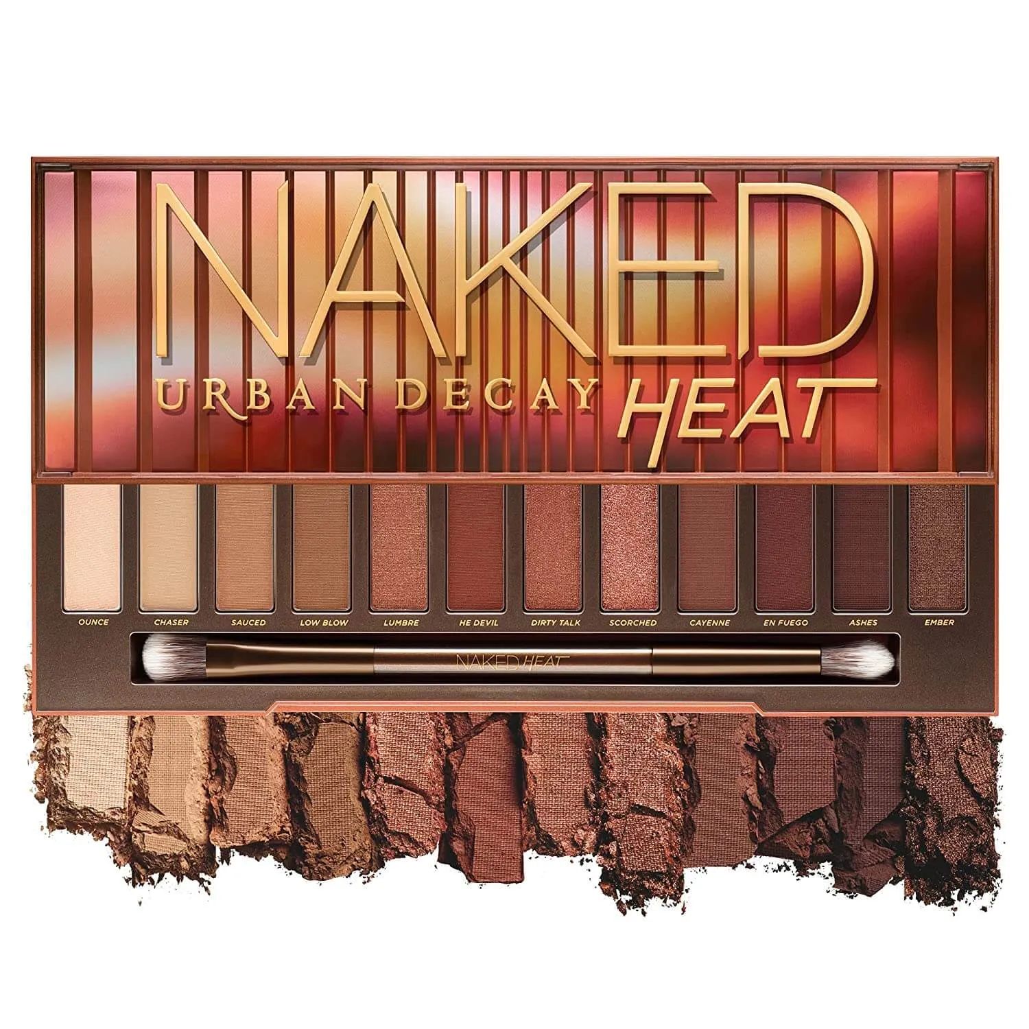 Naked Heat Eyeshadow Palette: 12 Copper Shades Velvety Matte Finish - Vegan Formula