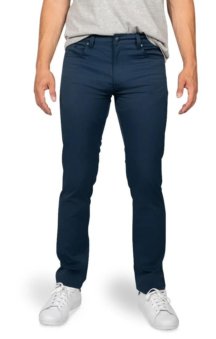 Navy Straight Fit Stretch Tech Pant