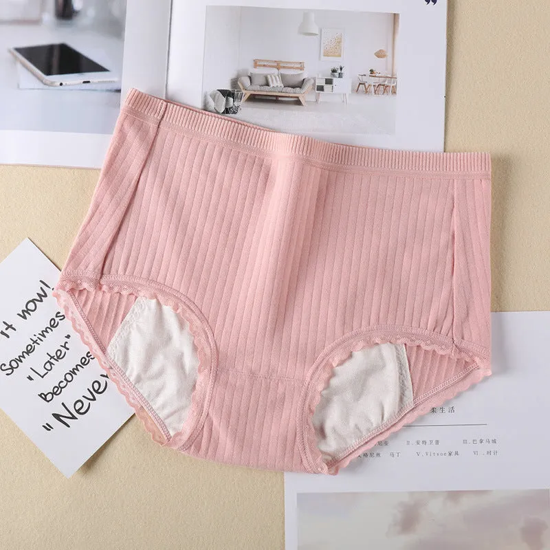 new underwear comes in a large size medium waist cotton menstruating period anti-leakage waterproof and antibacterial women's underwear