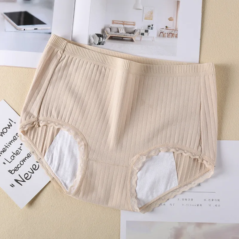 new underwear comes in a large size medium waist cotton menstruating period anti-leakage waterproof and antibacterial women's underwear