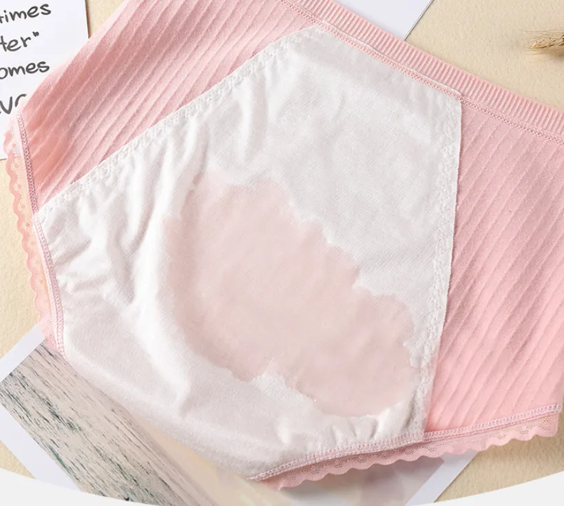 new underwear comes in a large size medium waist cotton menstruating period anti-leakage waterproof and antibacterial women's underwear