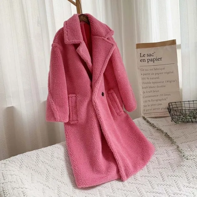 'Nora' Long Teddy Coat