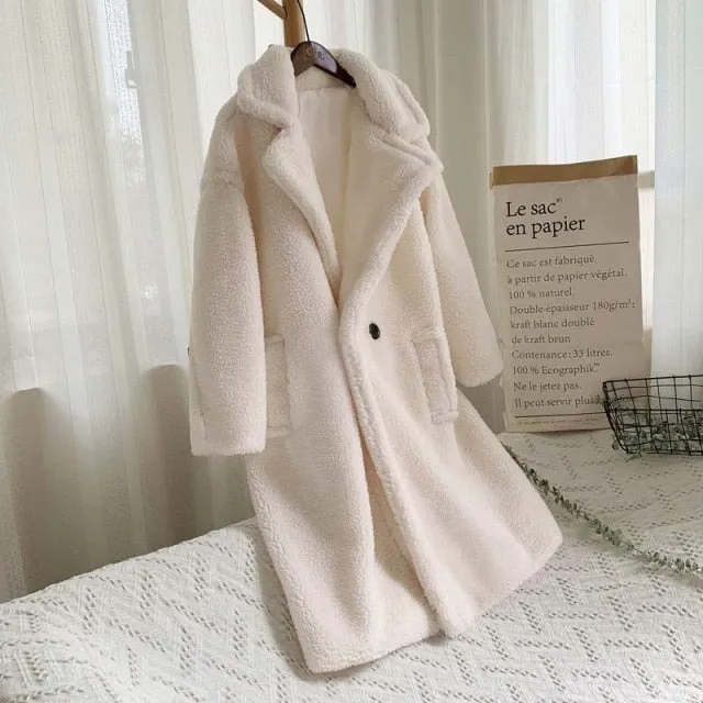 'Nora' Long Teddy Coat