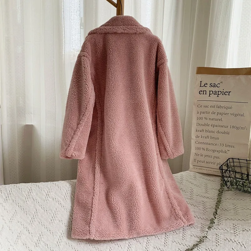 'Nora' Long Teddy Coat