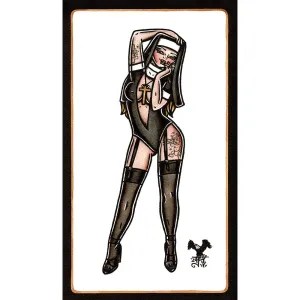 Nun Pinup Original Painting