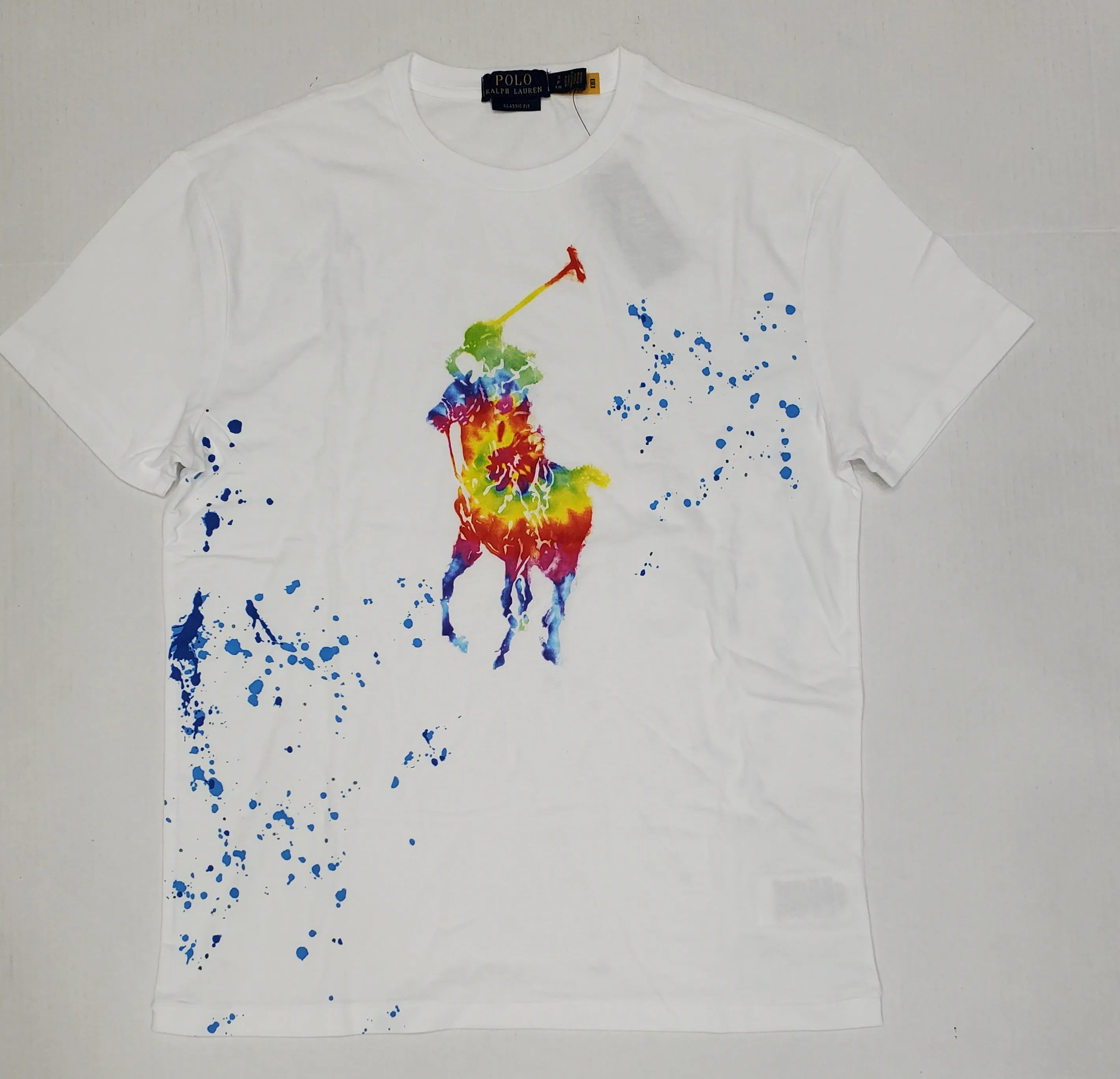 Nwt Polo Ralph Lauren Big Pony Paint Splatter Classic Fit Tee