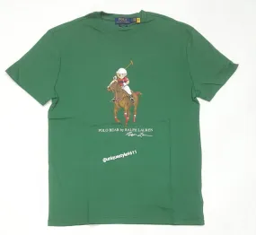 Nwt Polo Ralph Lauren Green Big Pony Teddy Bear Classic Fit Tee