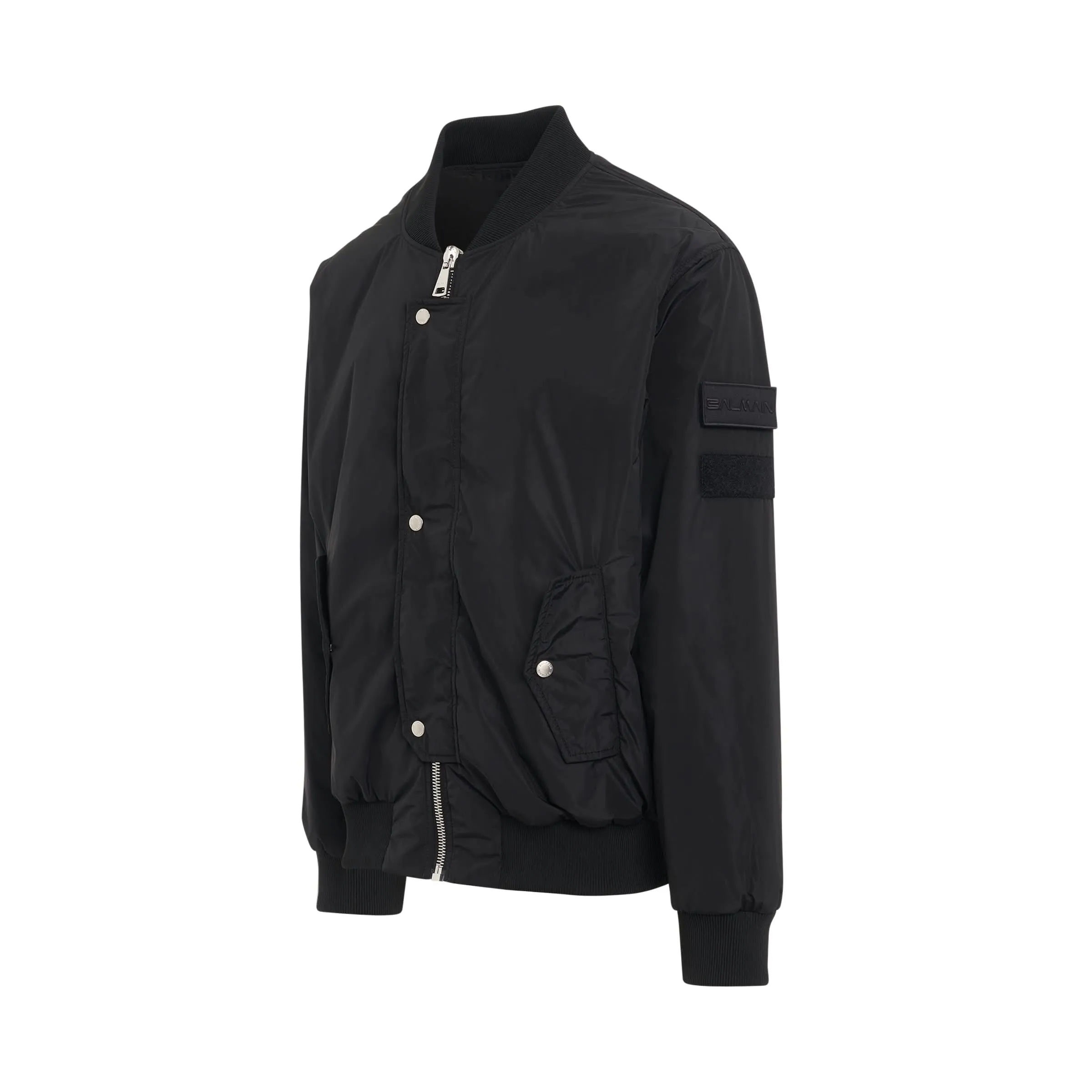 Nylon Teddy Jacket in Black