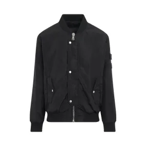 Nylon Teddy Jacket in Black