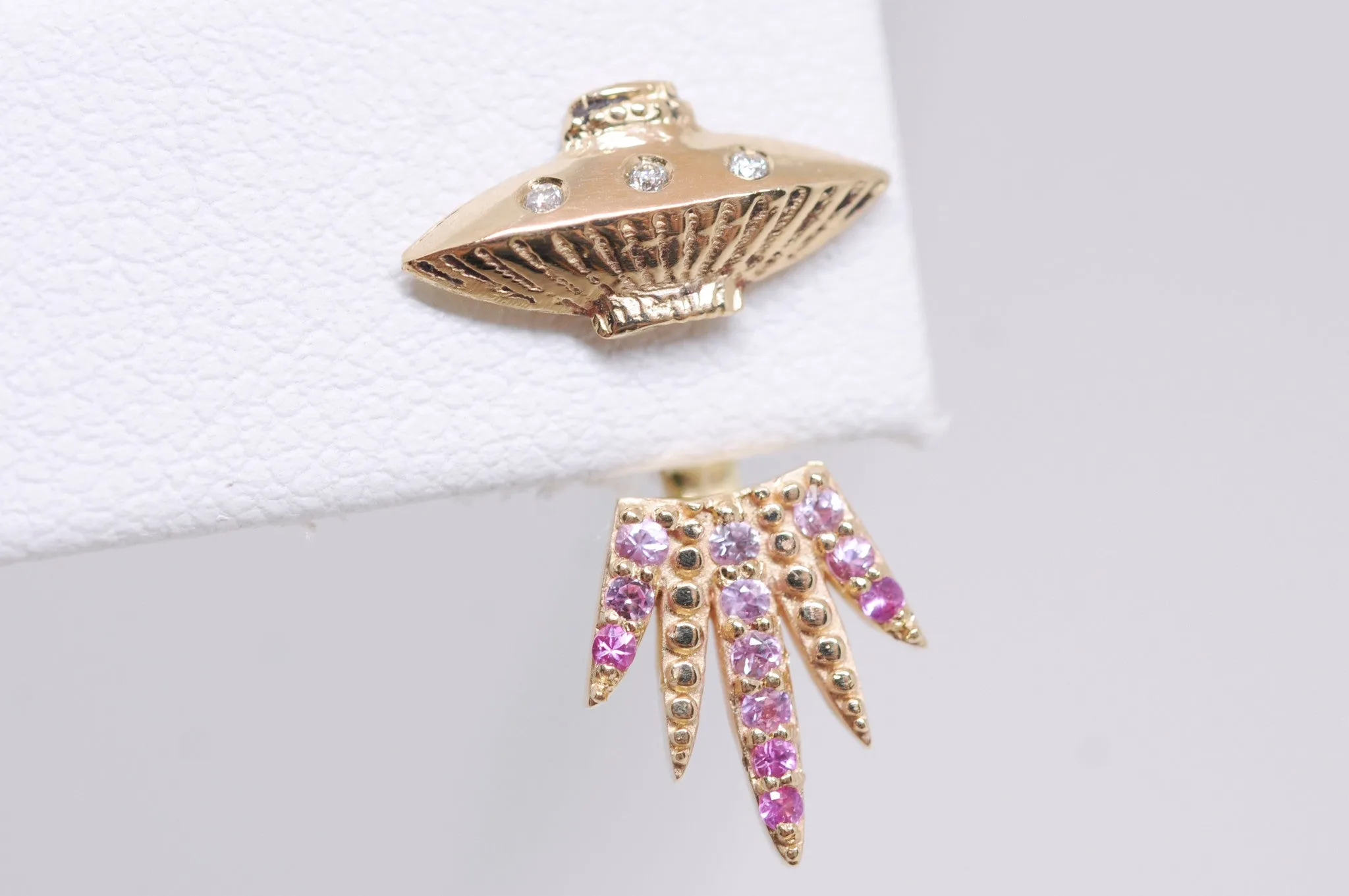 Ombre Tender Abduction UFO Earring