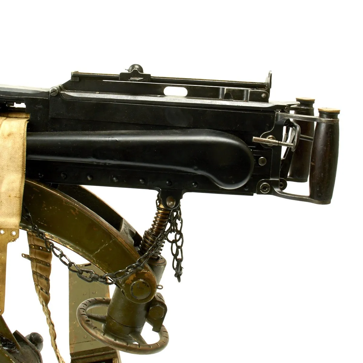 Original British WWI Fluted Vickers Display Machine Gun with Tripod and Accessories