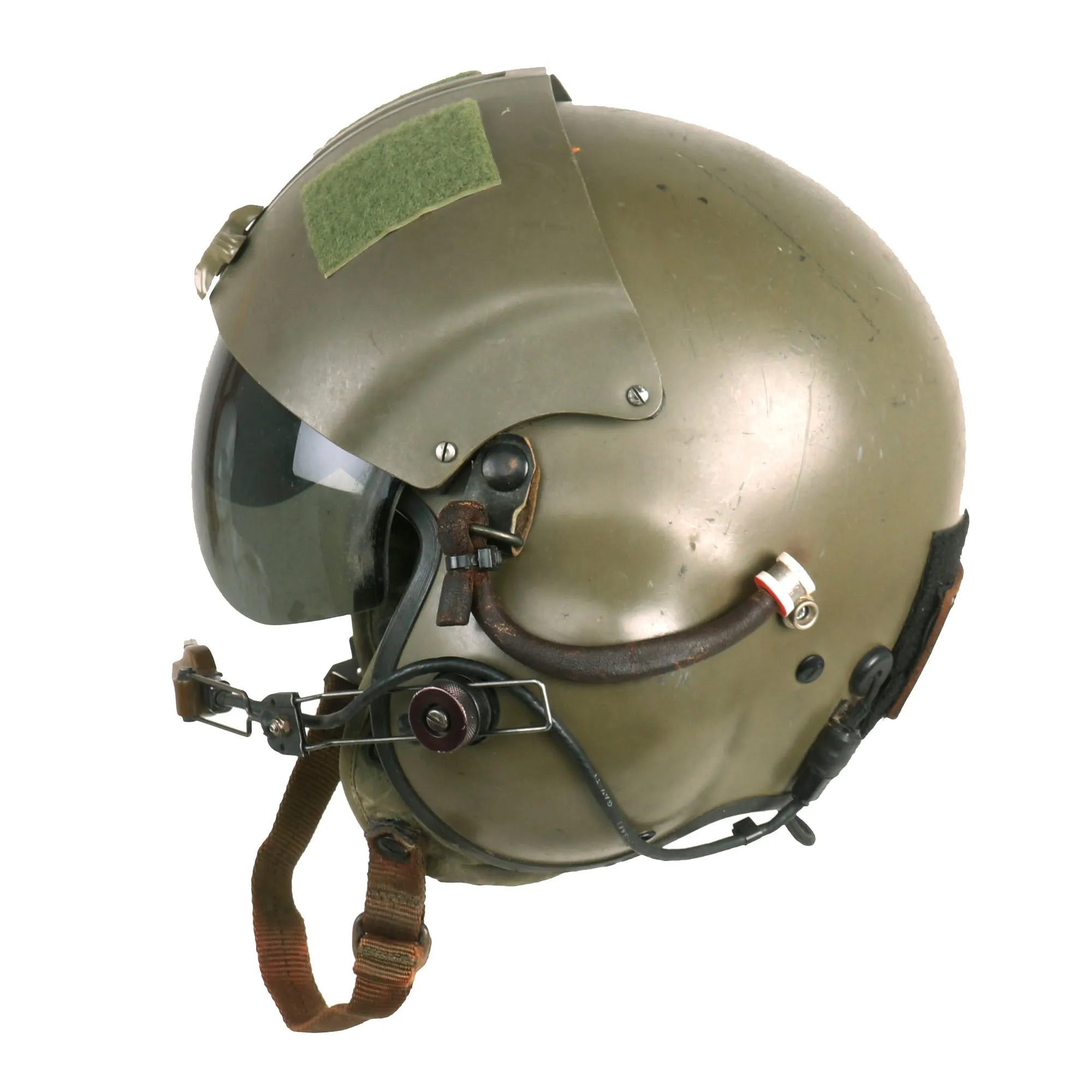 Original U.S. Vietnam War Era Named Gentex SPH-4 Helmet Helicopter Pilot With Nylon Helmet Bag and Size 11 Flight Gloves