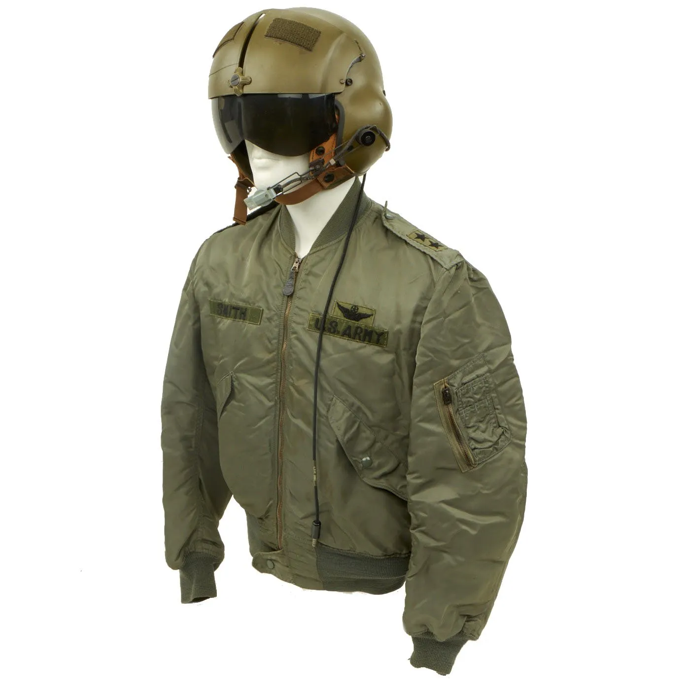 Original U.S. Vietnam War Major General James Clifton Smith Gentex SPH-4 Helicopter Pilot Helmet and MA1 Flying Jacket