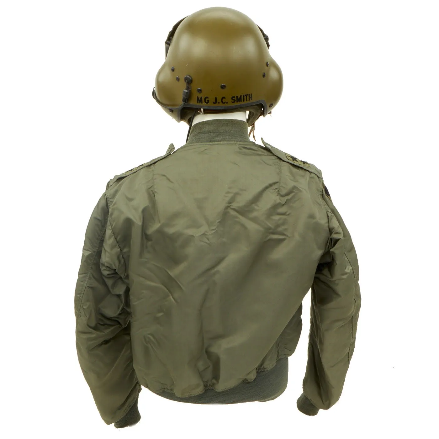 Original U.S. Vietnam War Major General James Clifton Smith Gentex SPH-4 Helicopter Pilot Helmet and MA1 Flying Jacket