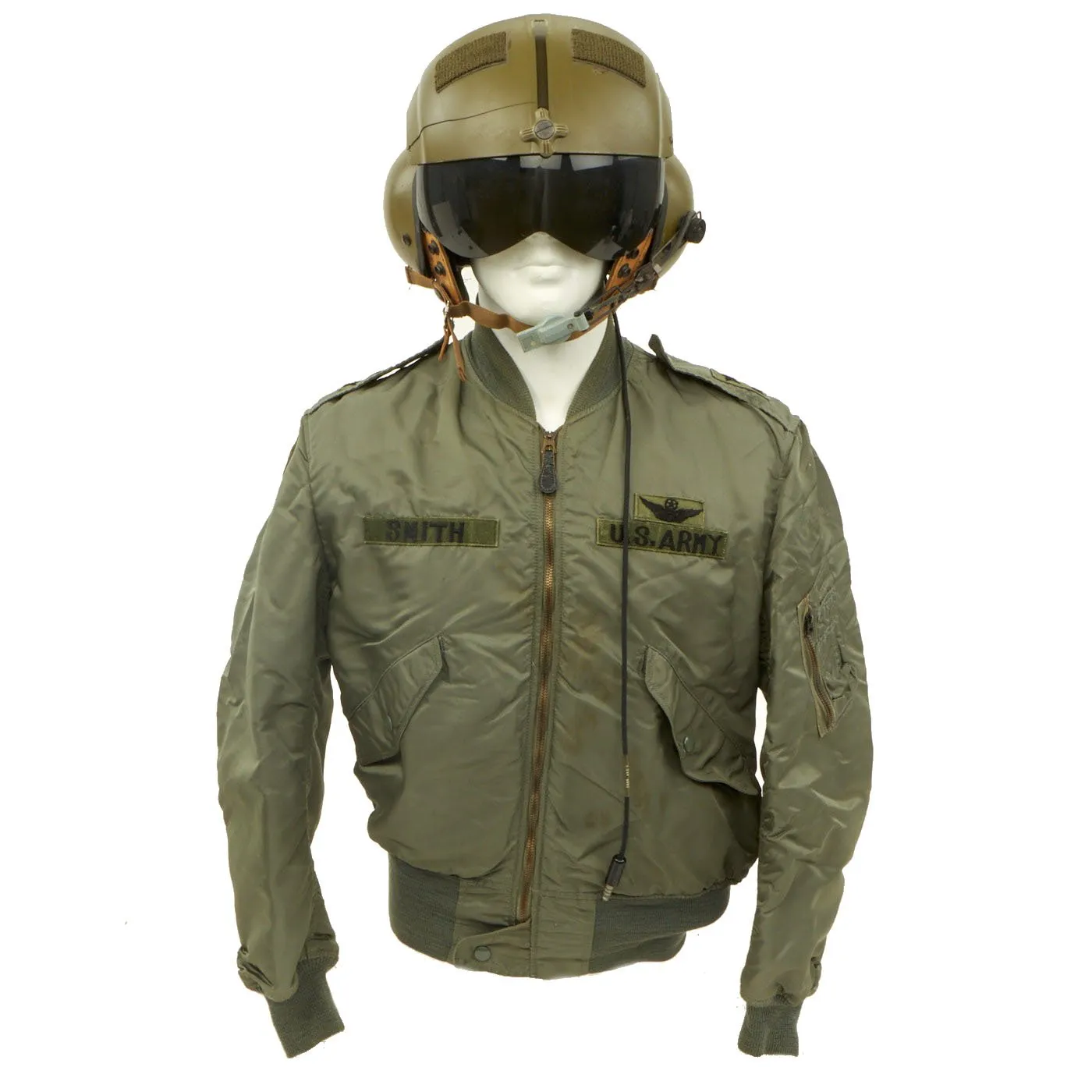 Original U.S. Vietnam War Major General James Clifton Smith Gentex SPH-4 Helicopter Pilot Helmet and MA1 Flying Jacket