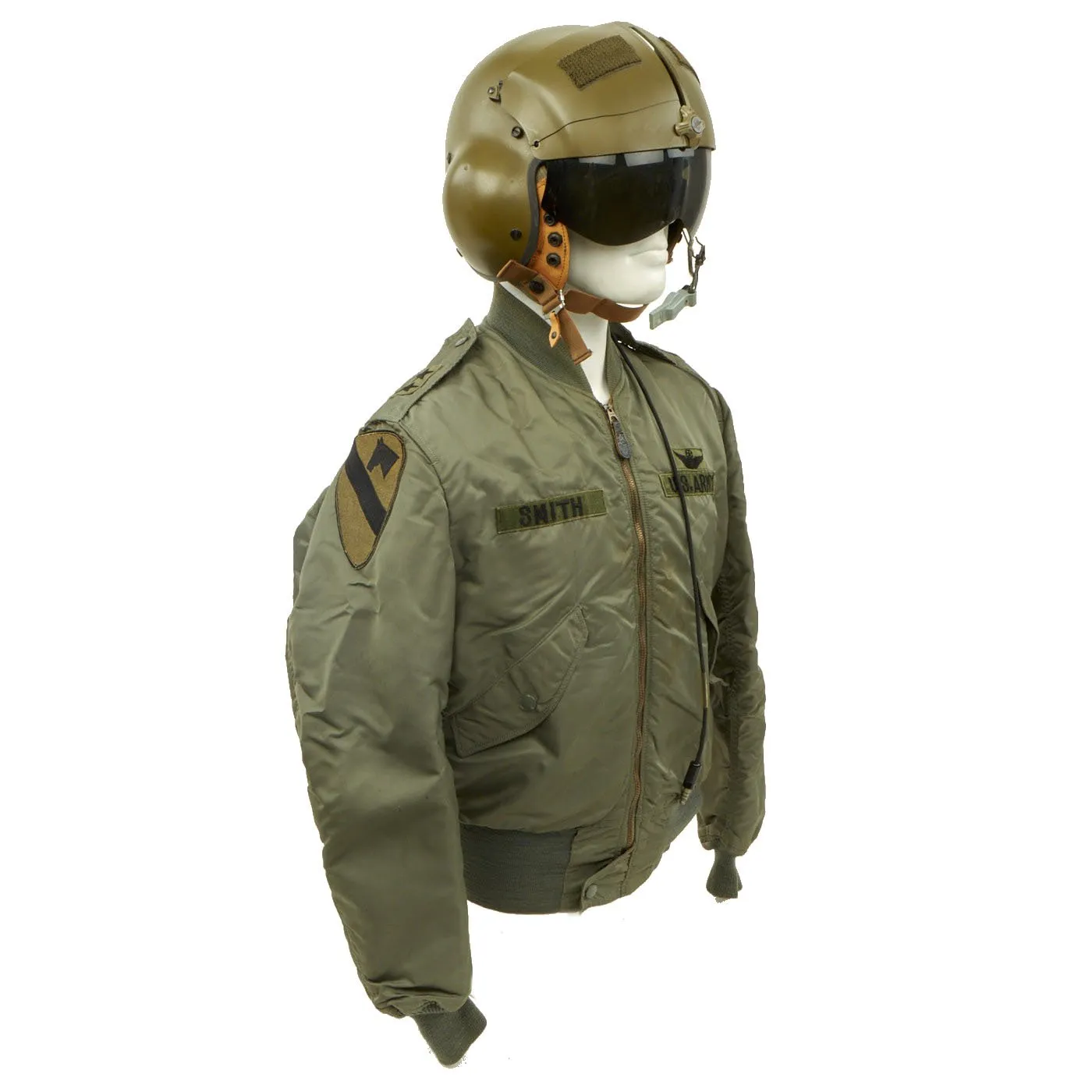 Original U.S. Vietnam War Major General James Clifton Smith Gentex SPH-4 Helicopter Pilot Helmet and MA1 Flying Jacket