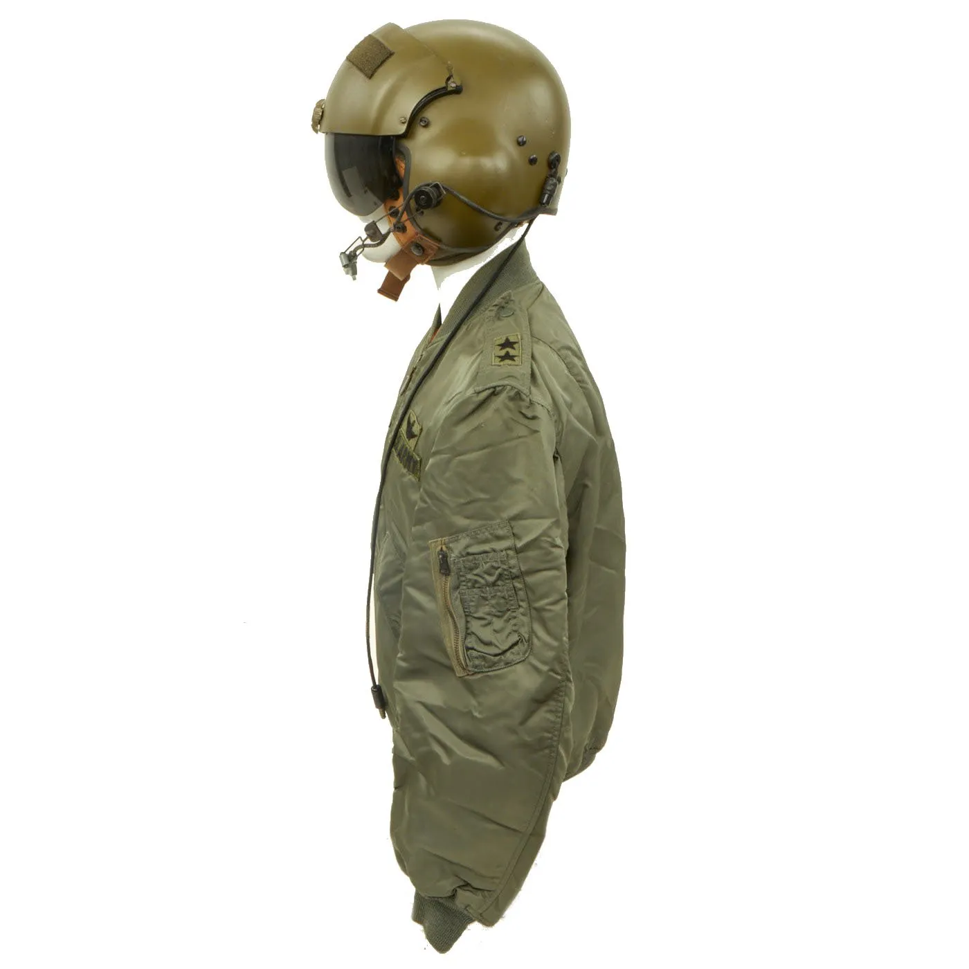 Original U.S. Vietnam War Major General James Clifton Smith Gentex SPH-4 Helicopter Pilot Helmet and MA1 Flying Jacket