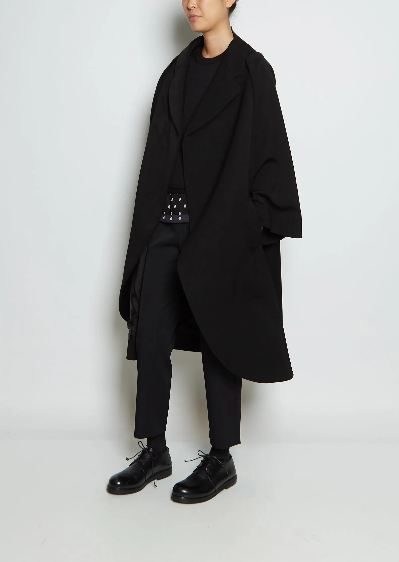 Oversized Wool Drape Coat