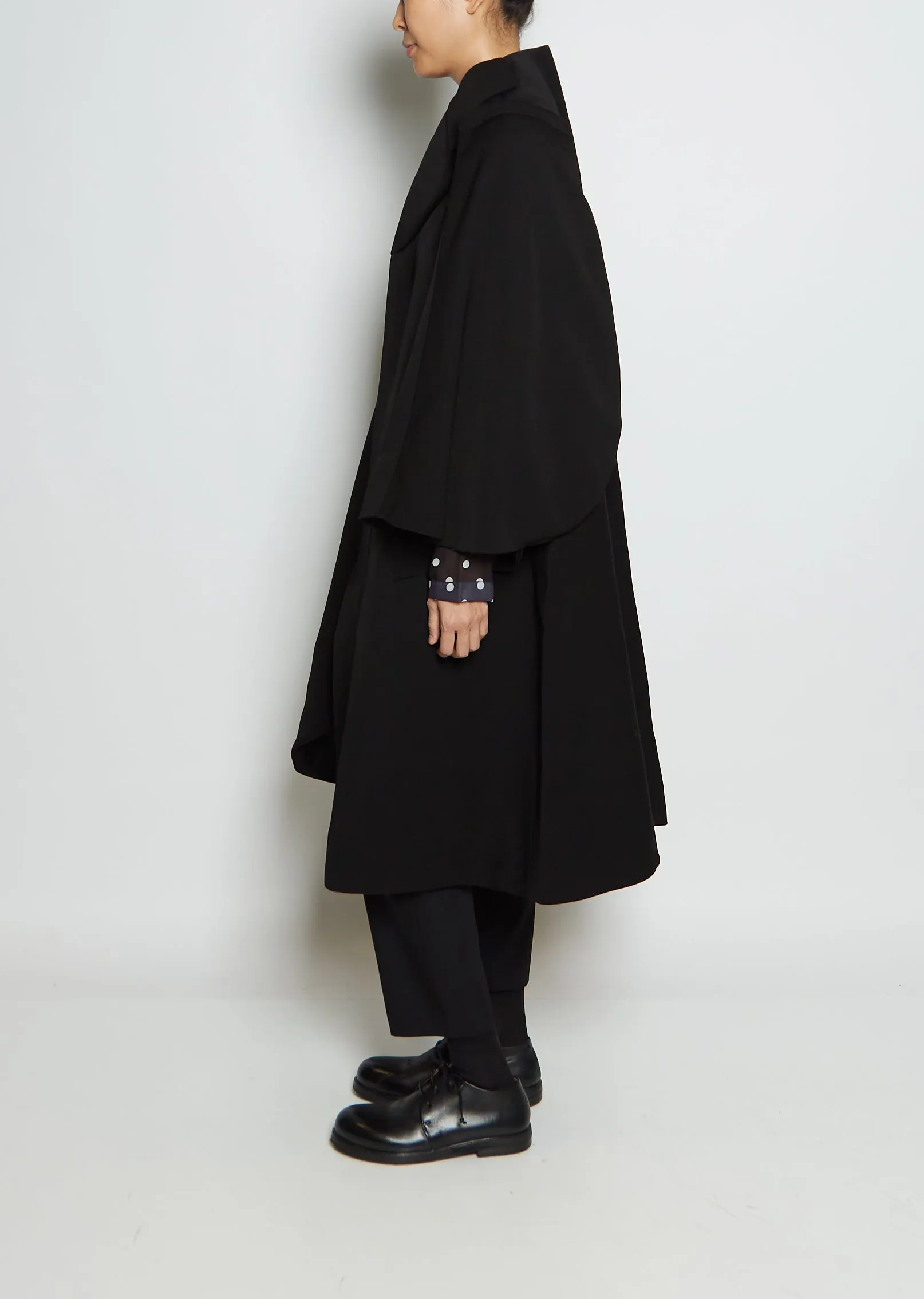 Oversized Wool Drape Coat