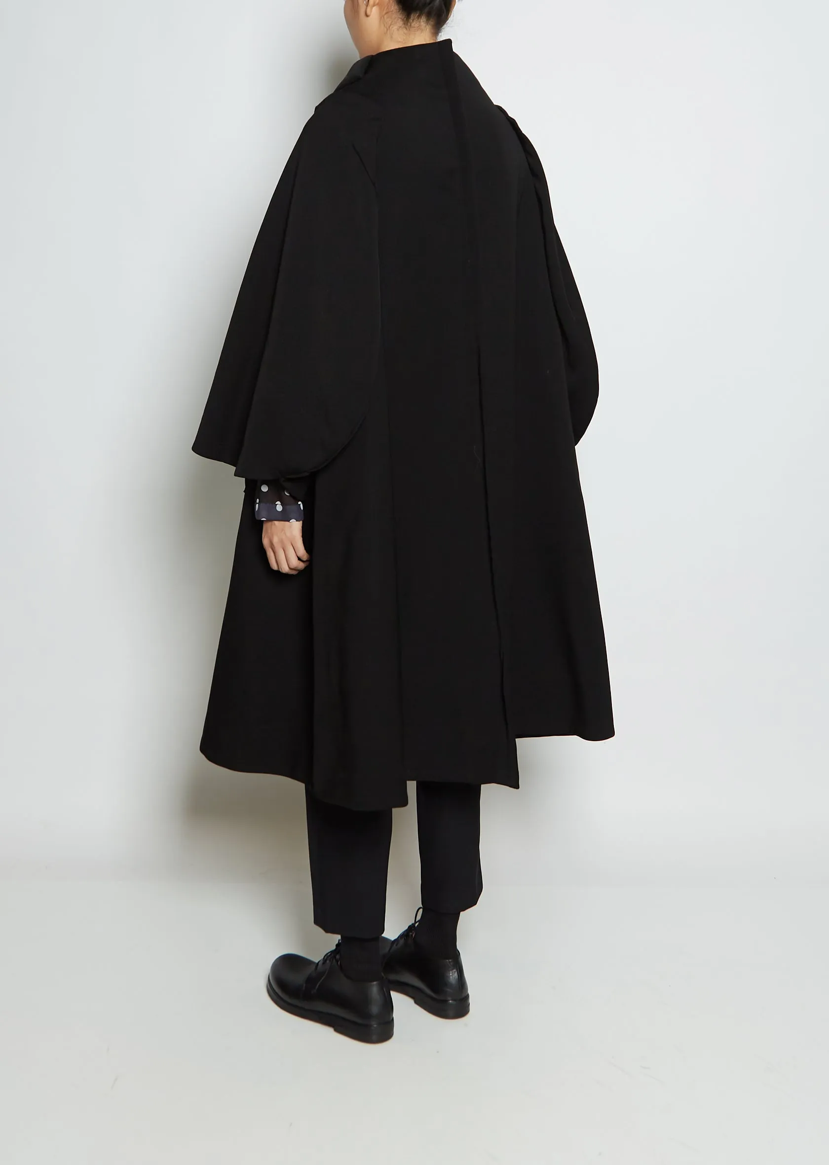 Oversized Wool Drape Coat