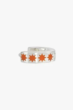 Papaya star huggie silver