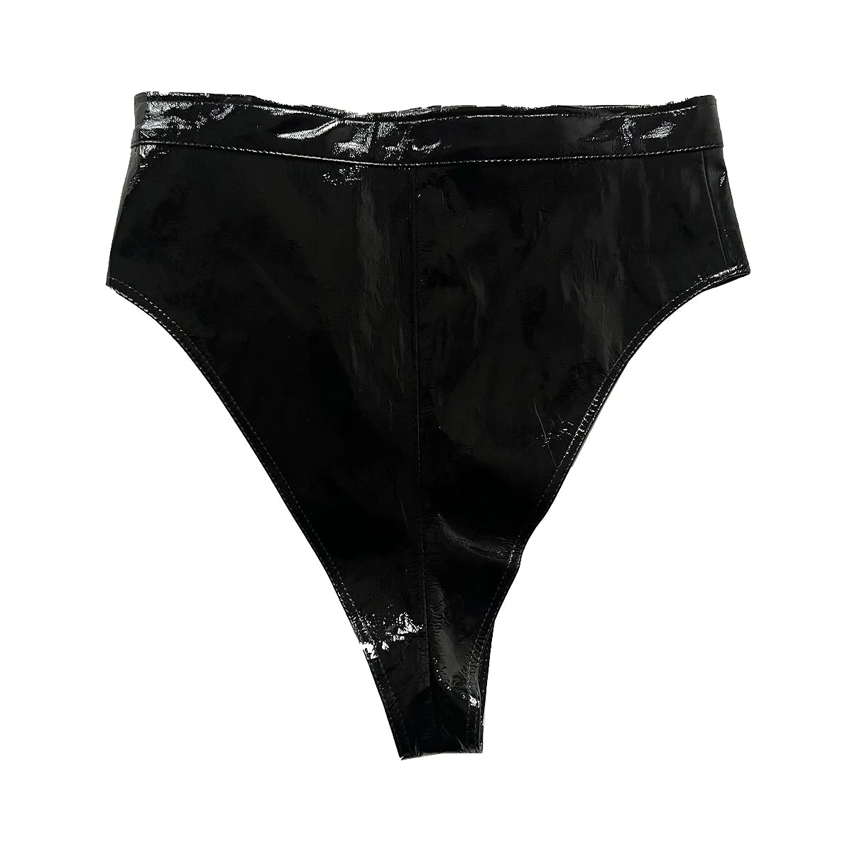 Patent Lambskin Zip Panty