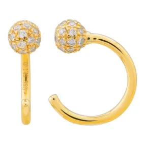 Pave Ball Ear Jacket Threaders