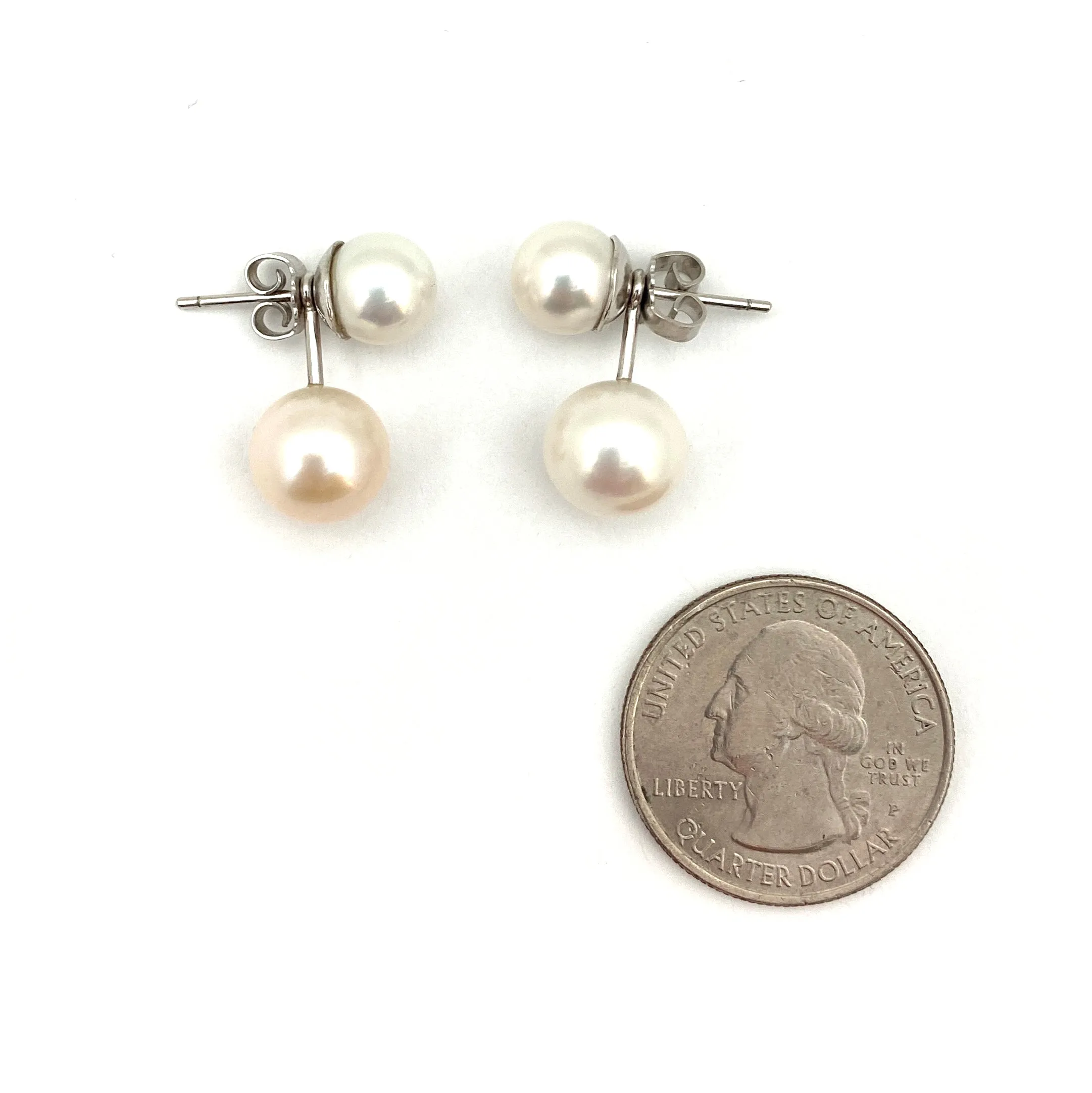 Pearl Studs with Jackets