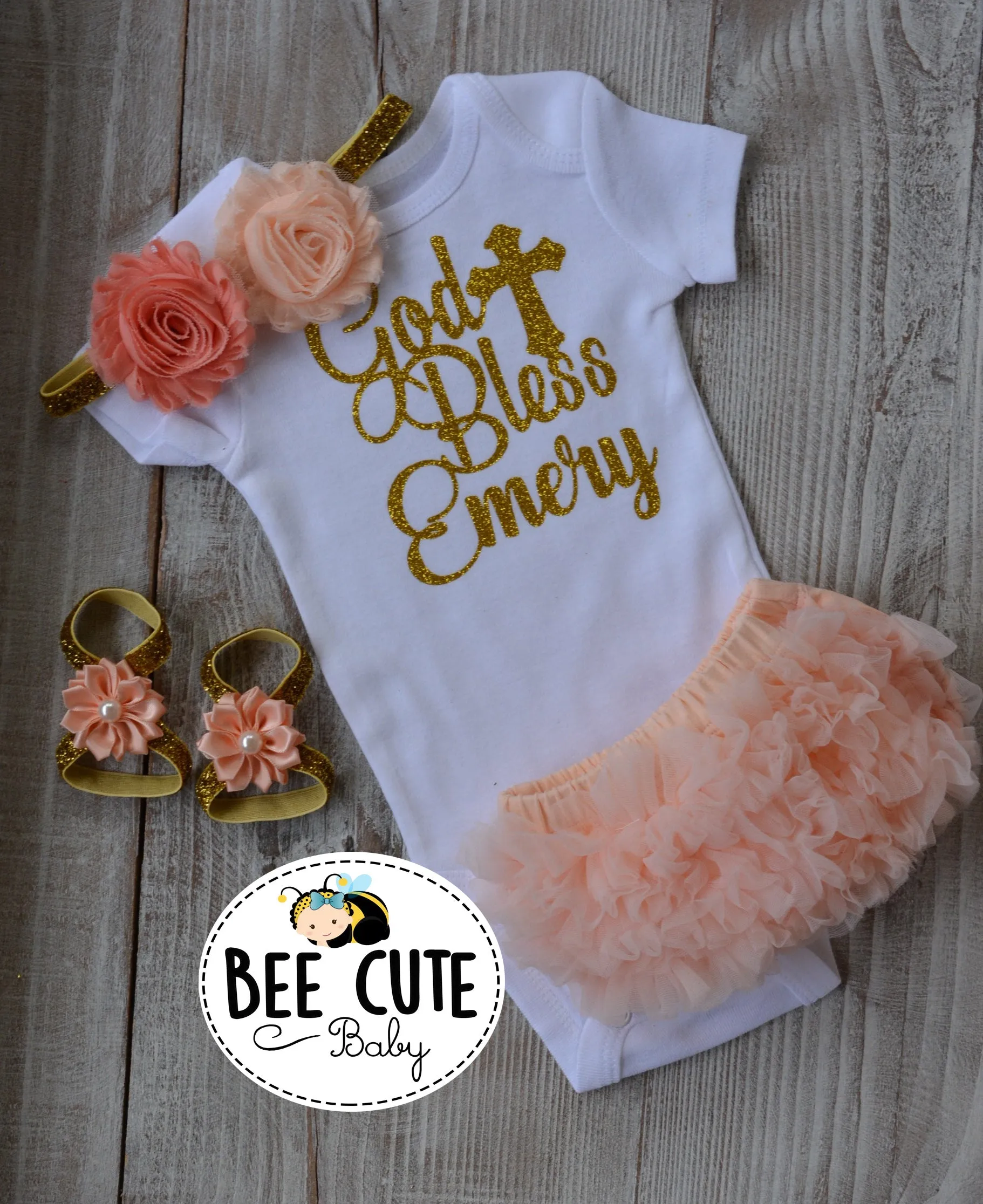 Personalized Baptism Outfit After Party.