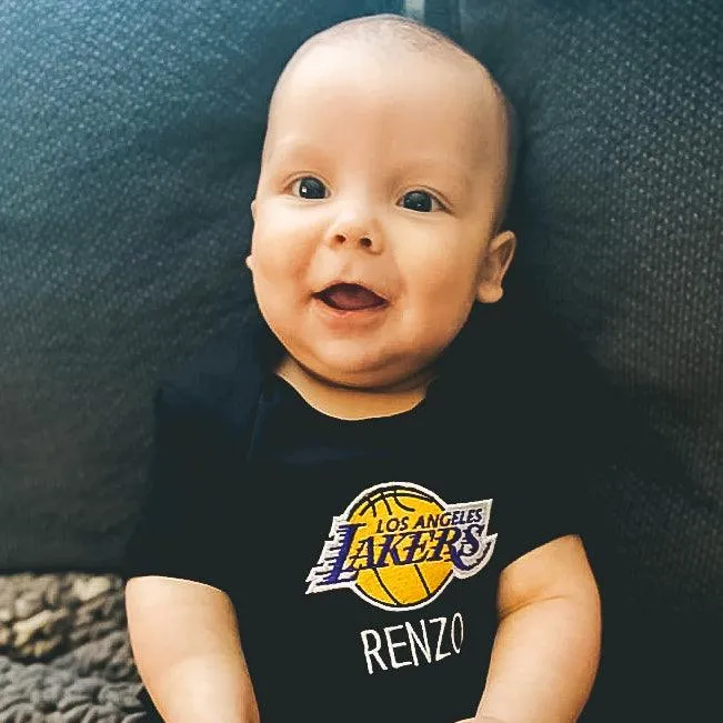 Personalized Los Angeles Lakers Bodysuit