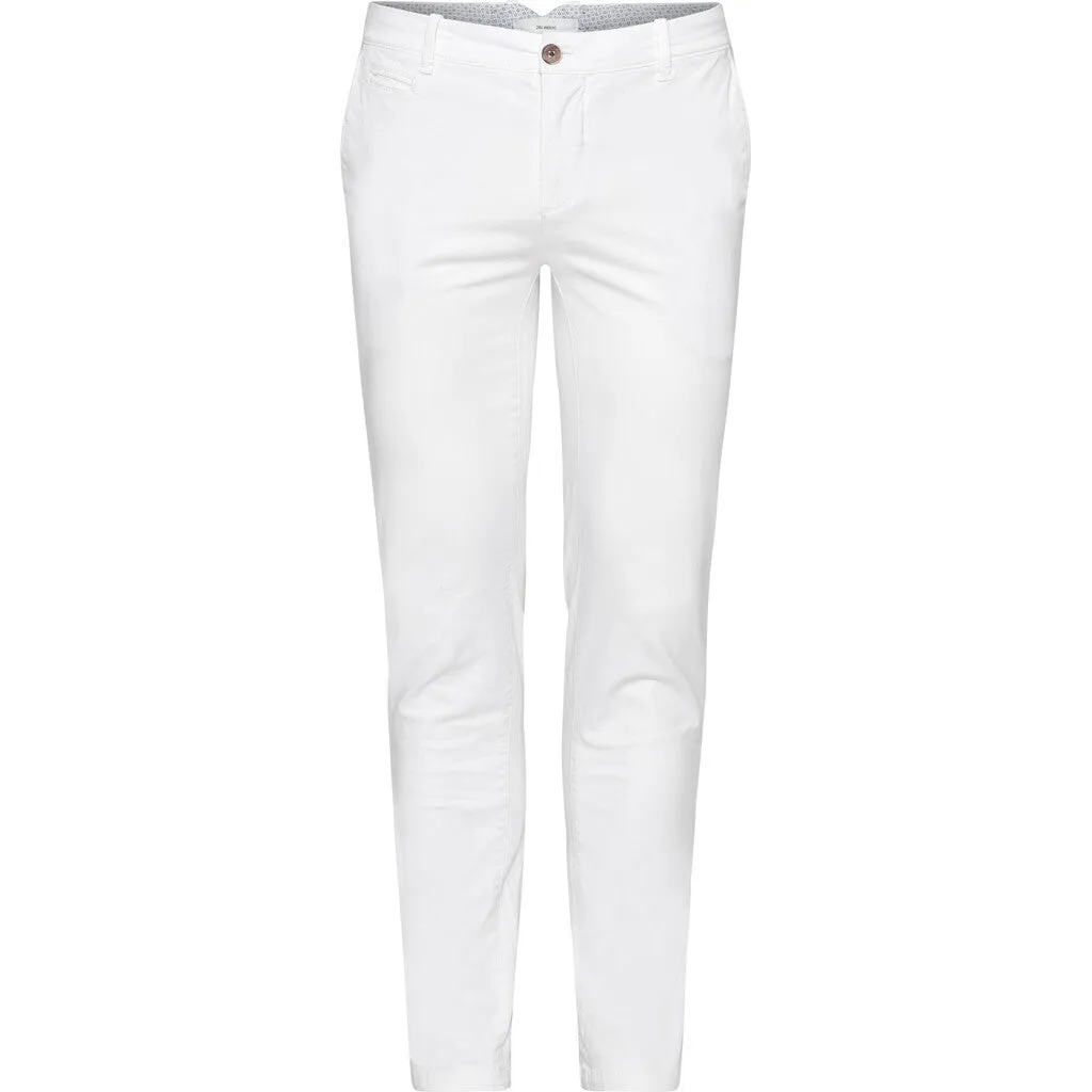 Pio Cotton Stretch Chino - WHT White