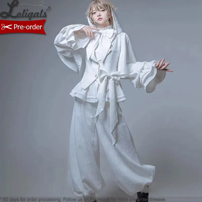 Pre-order Ouji Lolita Hooded Jacket / Short Pants / Trousers by Princess Chronicles ~ Rabbit in Moonlight