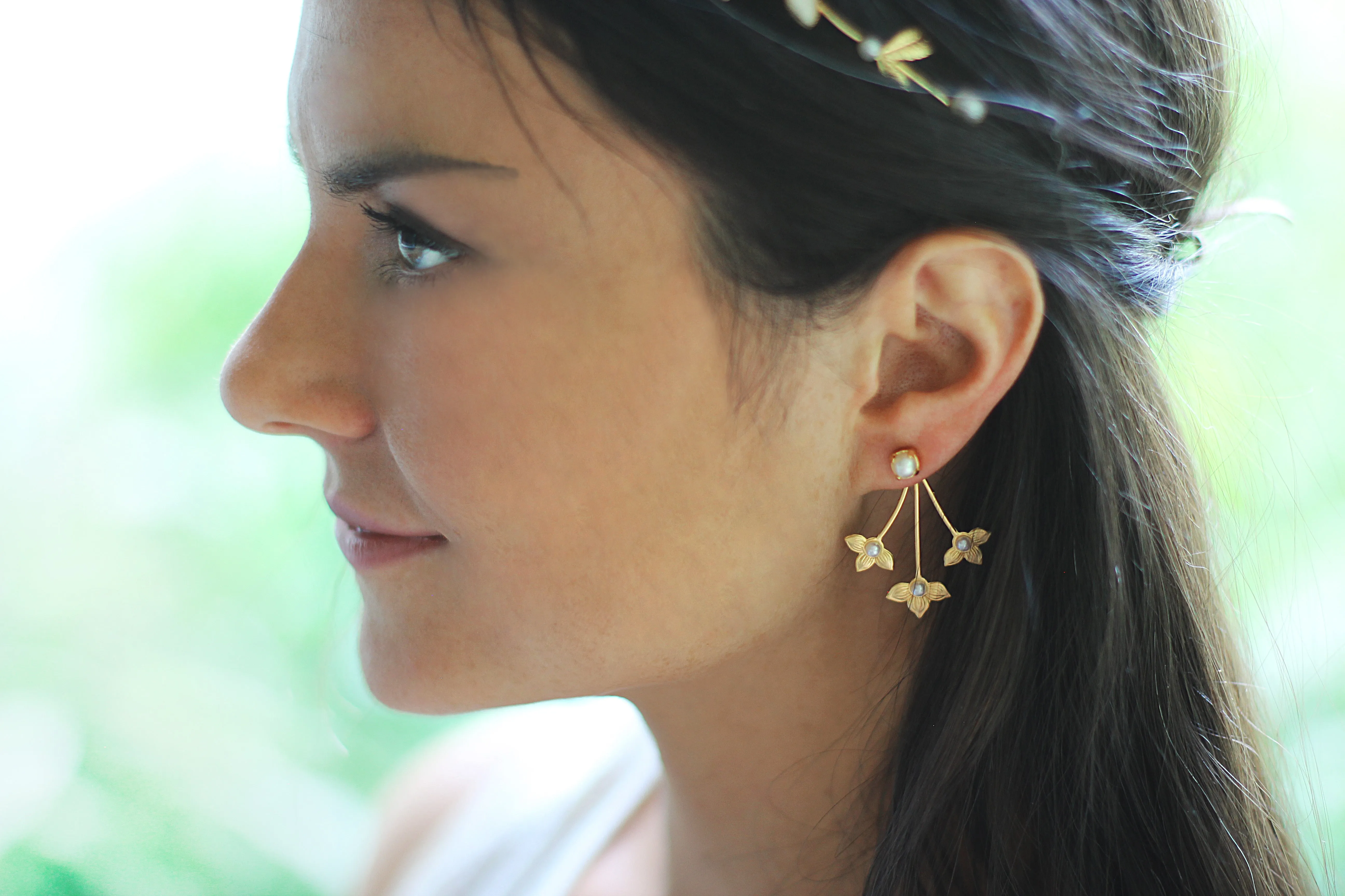 Preorder * Lilies Earrings - Stud & Jacket