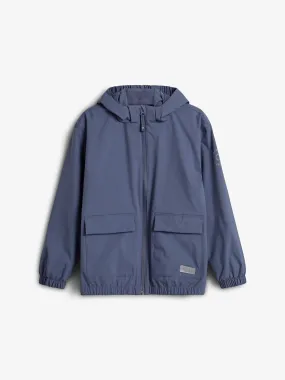 Rain Jacket w. Patch Pocket - Tween - Vintage Blue