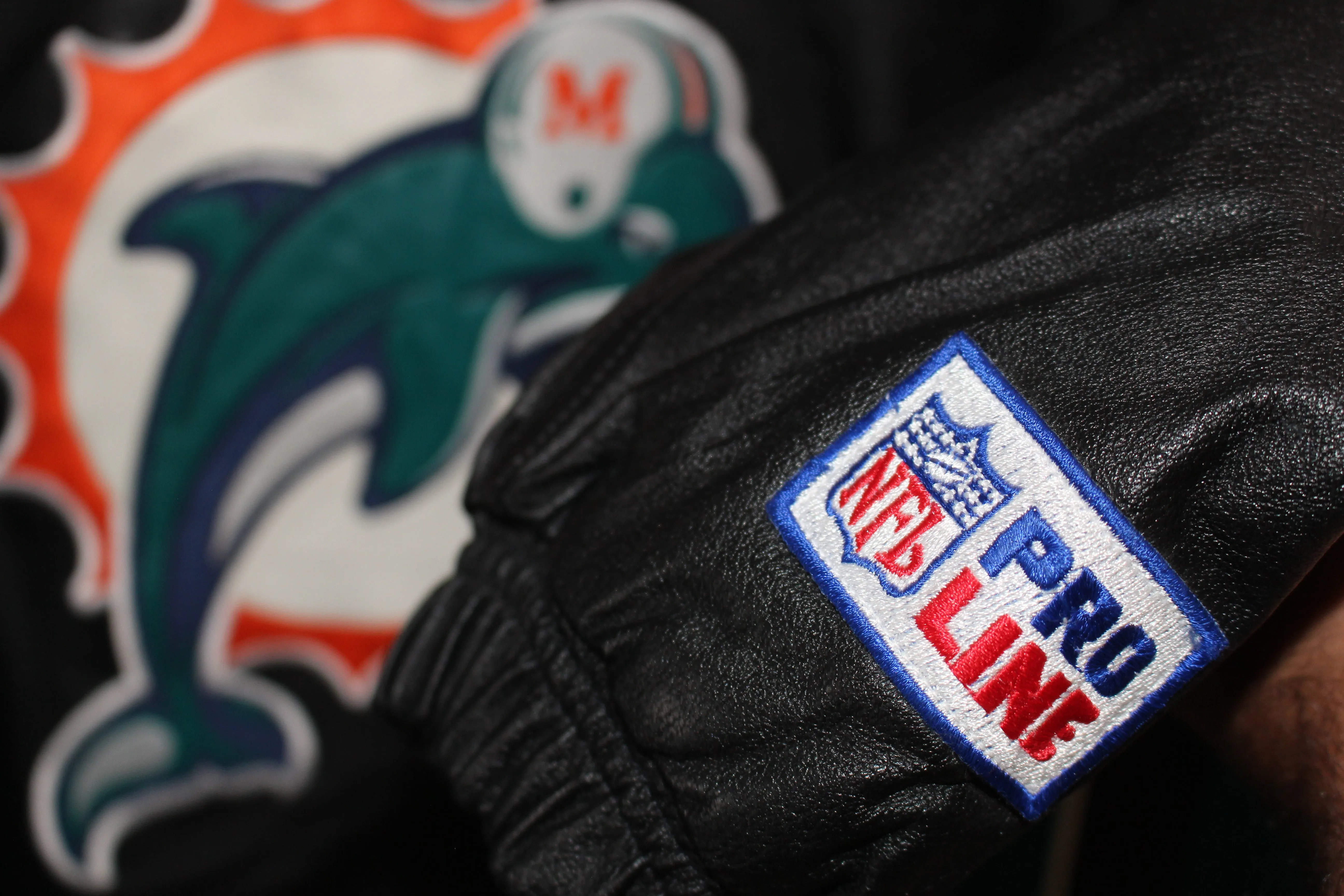 Rare Miami Dolphins Pro Line Starter Leather Jacket (M)