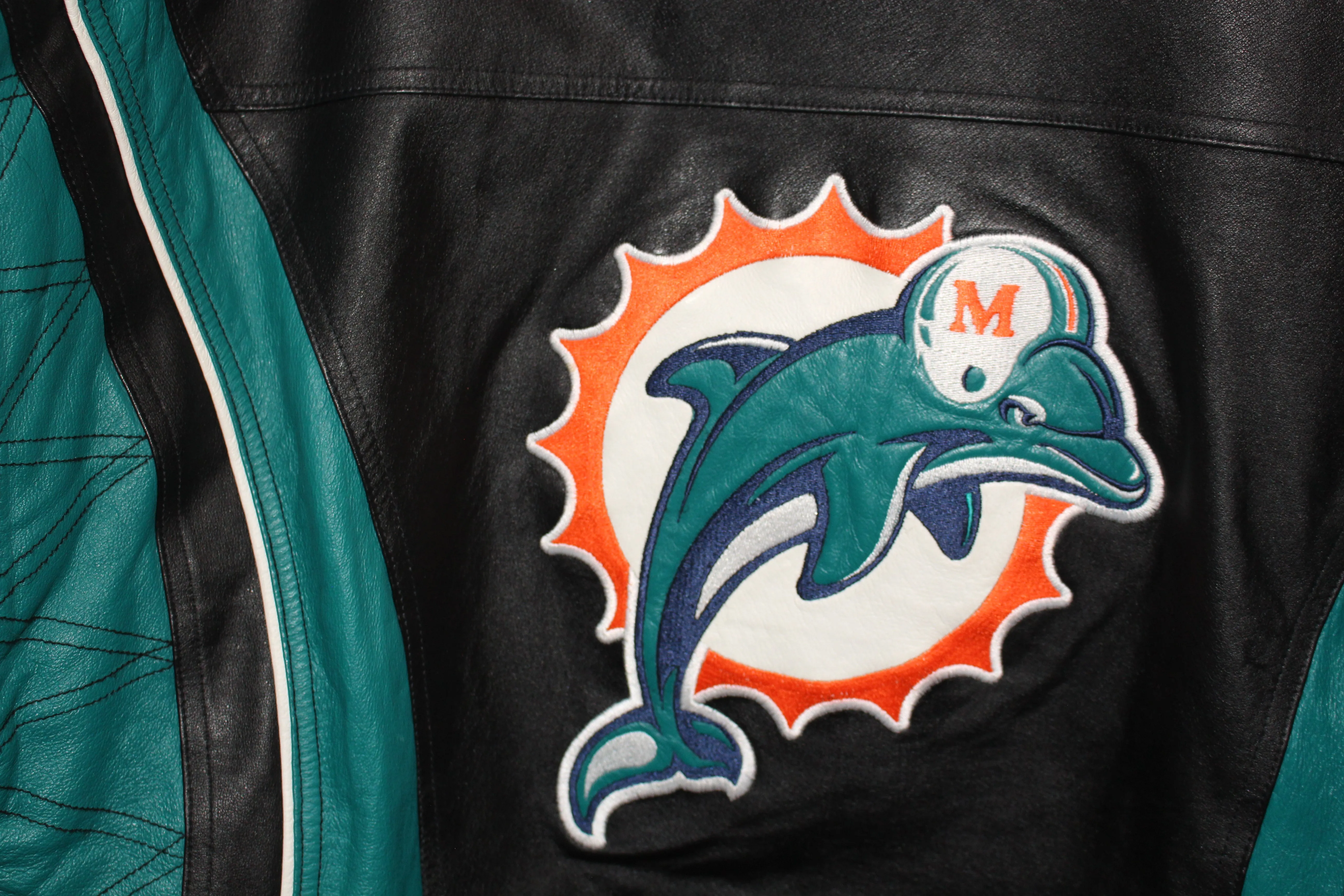 Rare Miami Dolphins Pro Line Starter Leather Jacket (M)