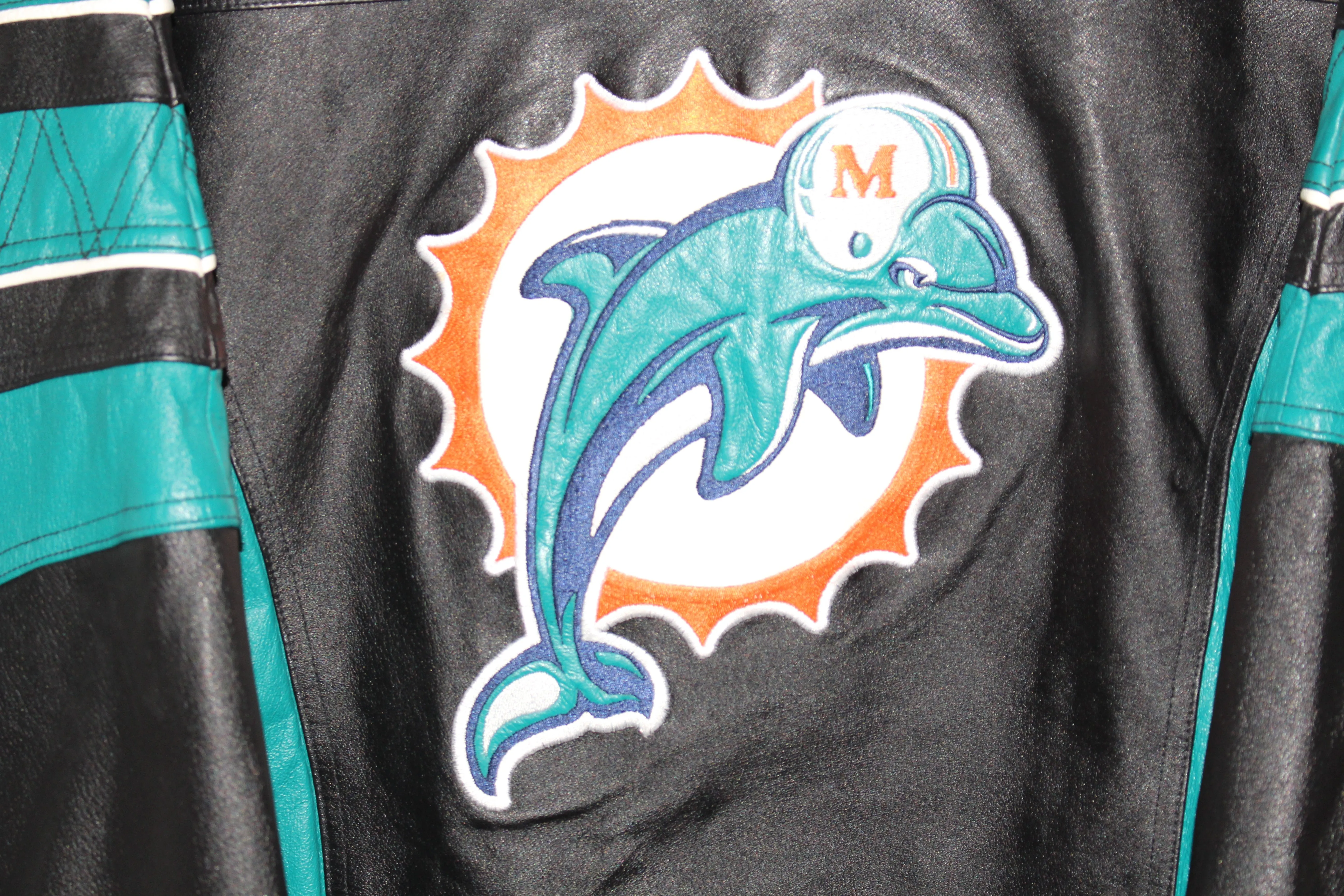 Rare Miami Dolphins Pro Line Starter Leather Jacket (M)