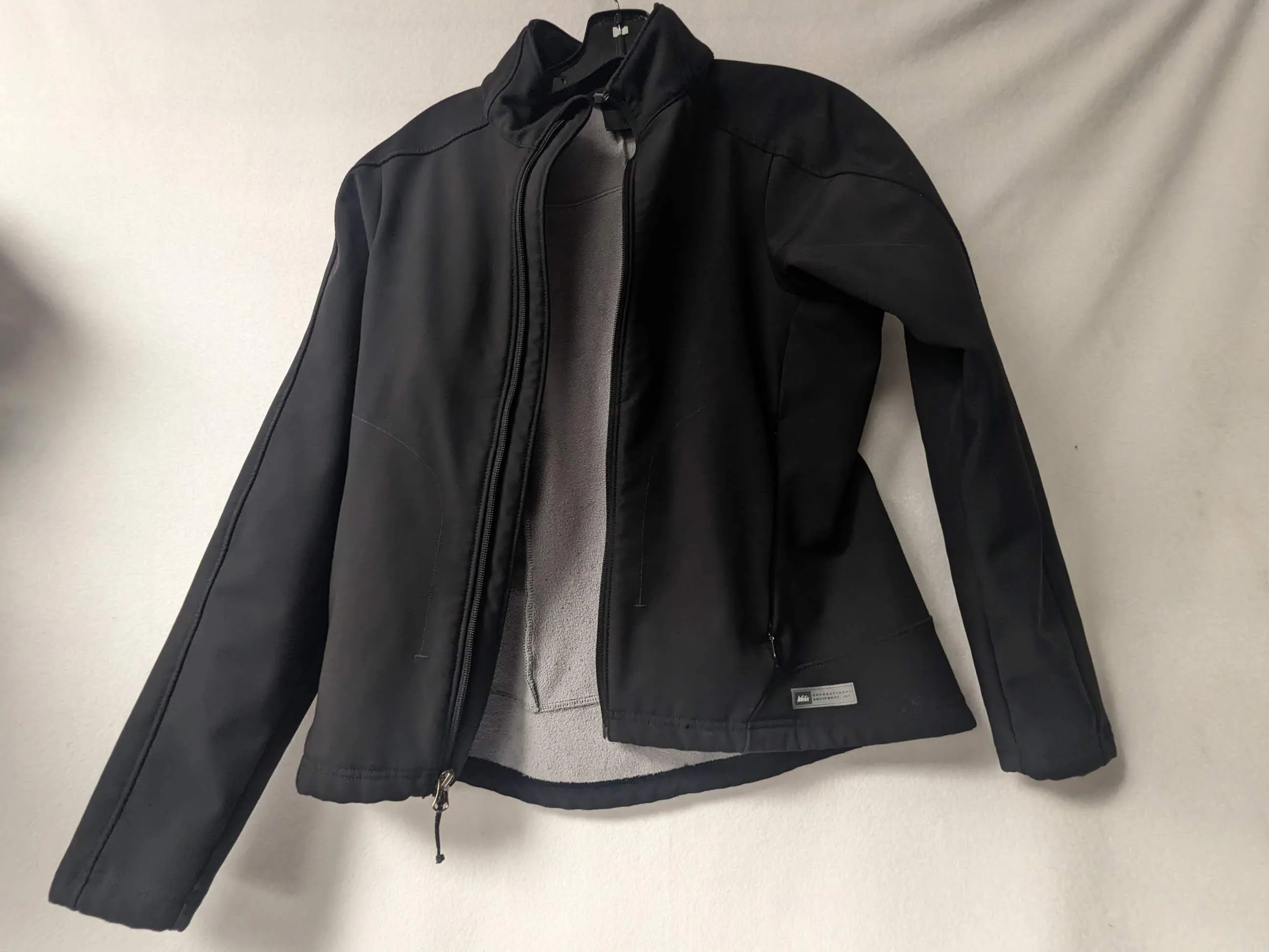 REI Full Zip Light Jacket Coat Size Small Color Black Condition Used